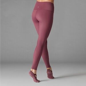 Women's High Waisted Leggings- Maroon